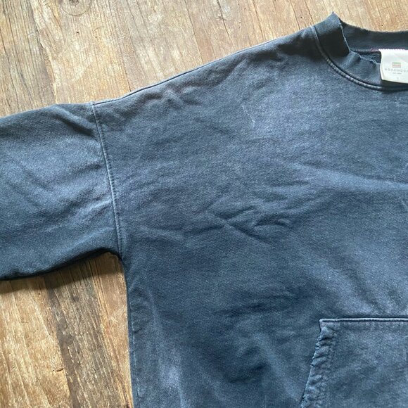 Moojimooji Oversized Kangaroo Pocket Crew Aged Black (Small) - Picture 8 of 12